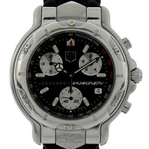 Tag Heuer 41mm Men's 6000 Series Limited Edition Hakkinen Leather Watch- CH1114! - Picture 2 of 10